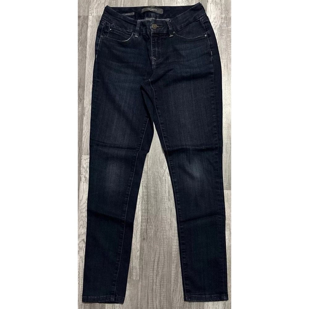 The Limited Women's Skinny Leg denim Jeans Size 2R Dark Wash Blue Mid Rise Slim‎